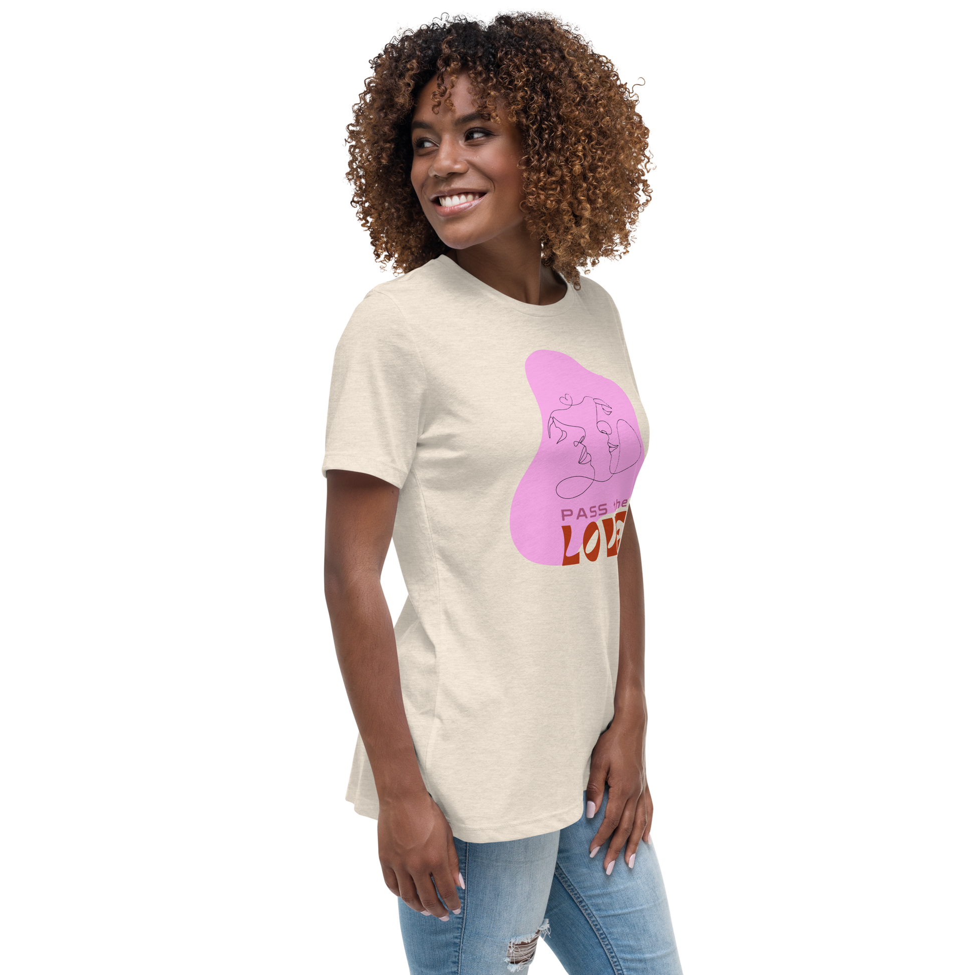 Kiss T-Shirt - Women's Relaxed - Heather Prism Natural