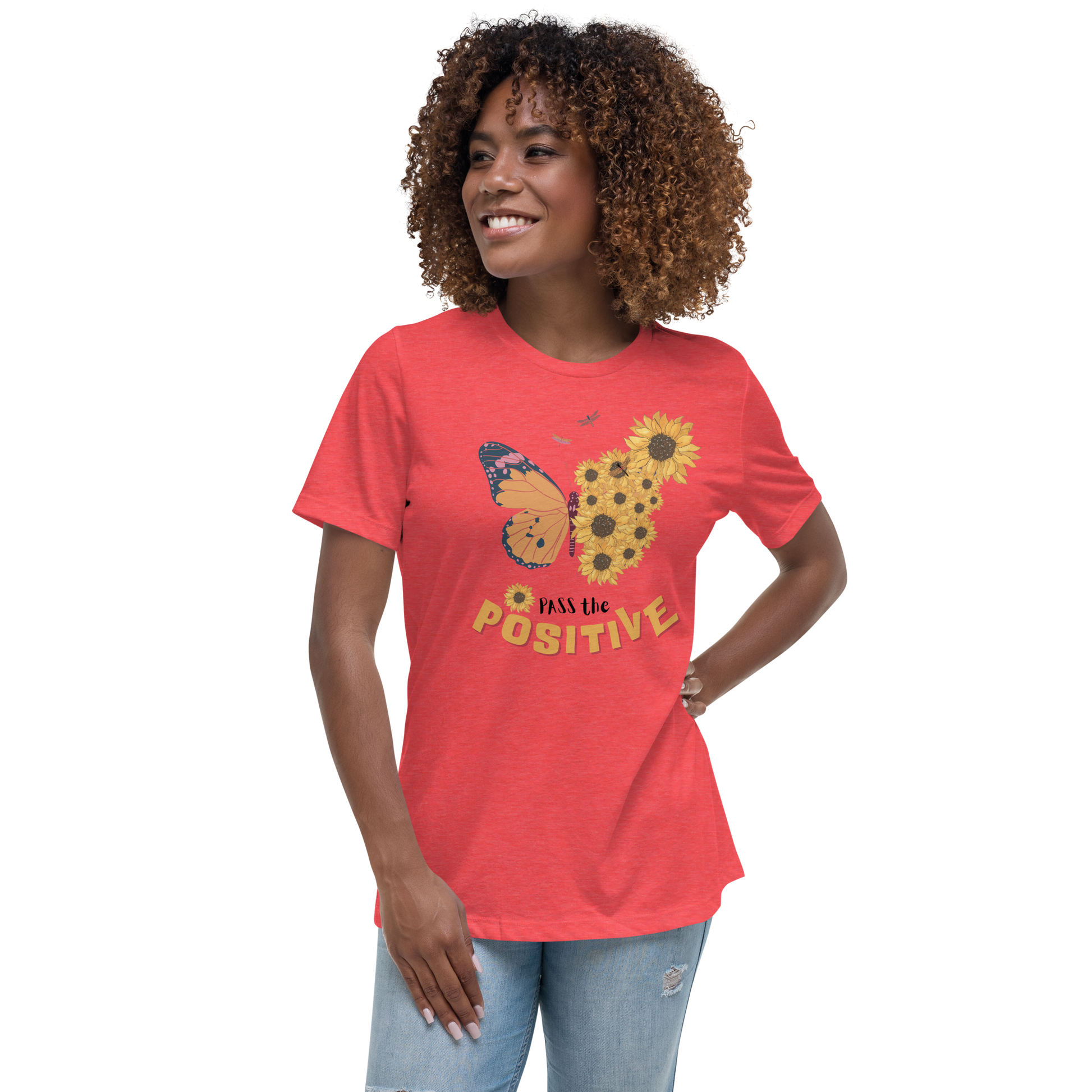 Cute Butterfly T-Shirt - Women's Relaxed - Red