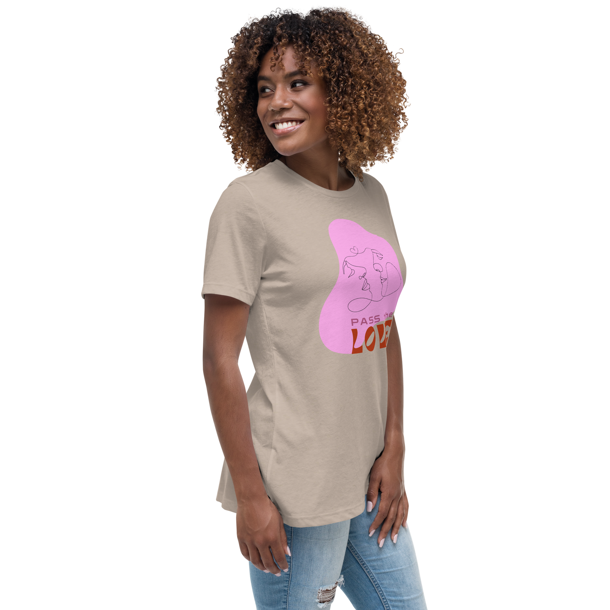 Kiss T-Shirt - Women's Relaxed - Heather Stone