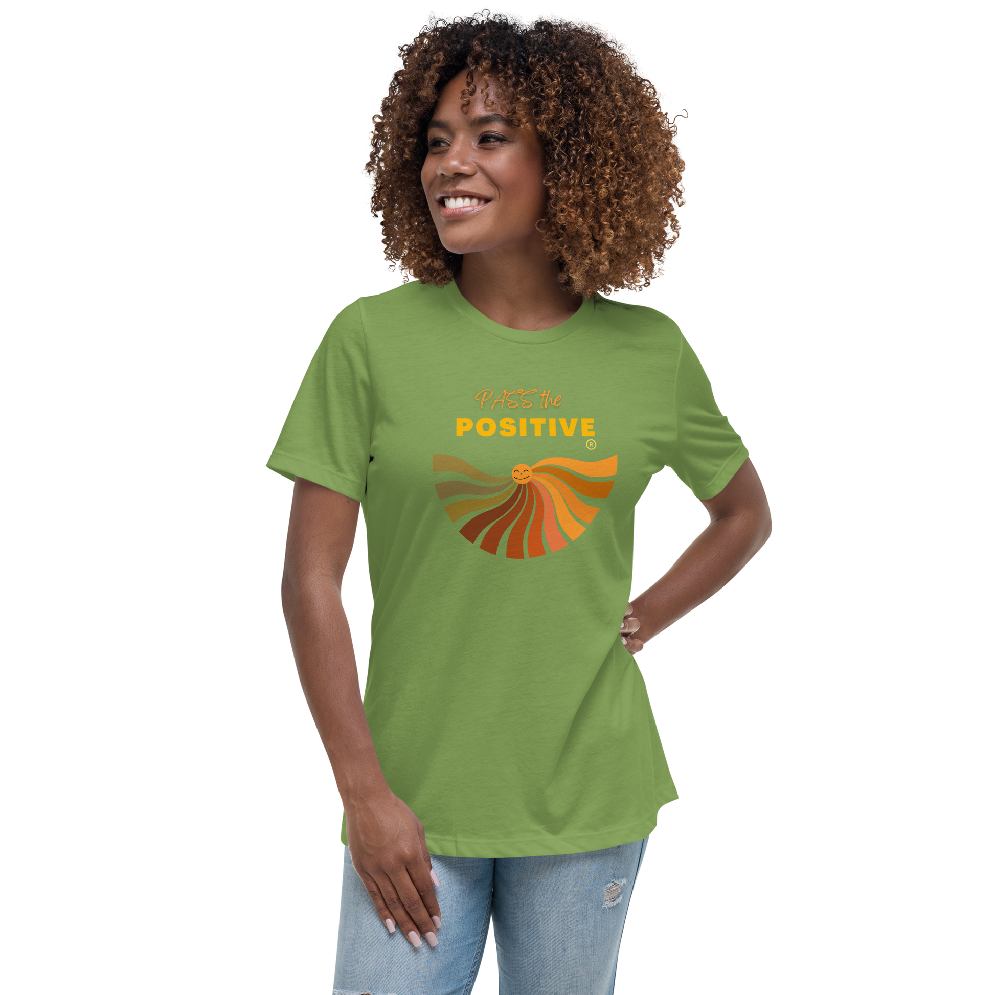Aesthetic Sun T-Shirt - Women's Relaxed T-Shirt - Leaf