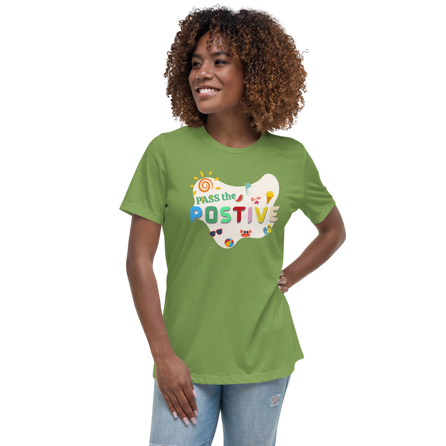 Breeze Beach T-Shirt – Women's Relaxed Fit - Leaf