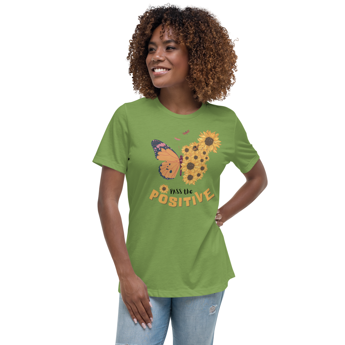 Cute Butterfly T-Shirt - Women's Relaxed - Leaf