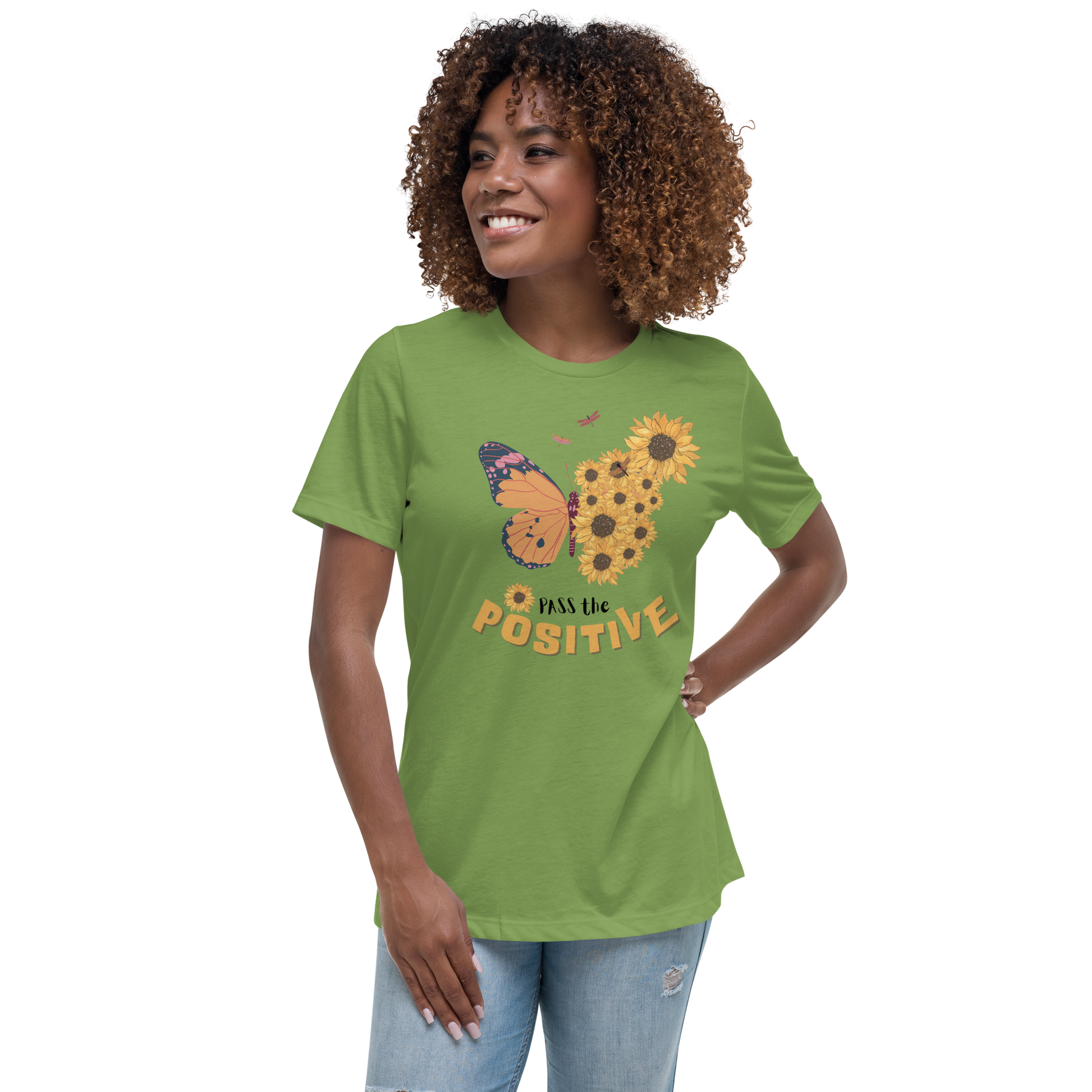 Cute Butterfly T-Shirt - Women's Relaxed - Leaf