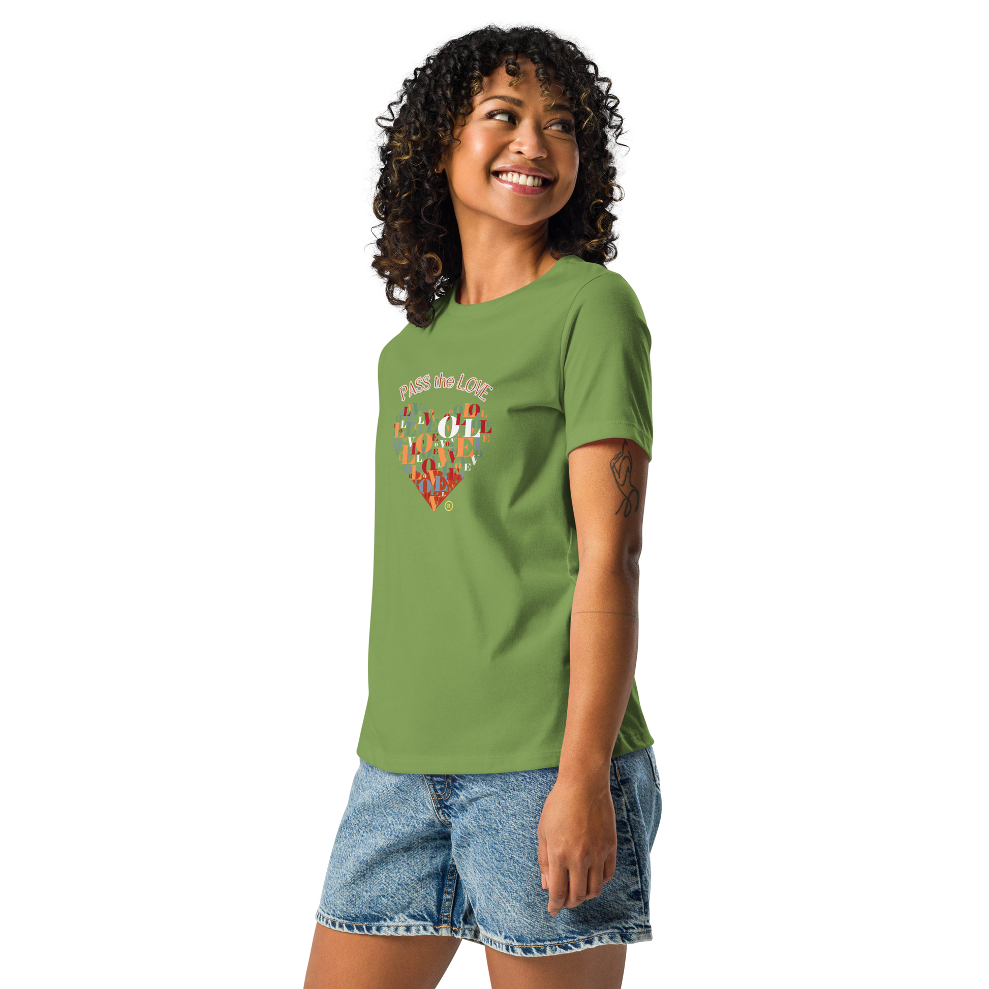 Heart T-Shirt - Women's Relaxed - Leaf