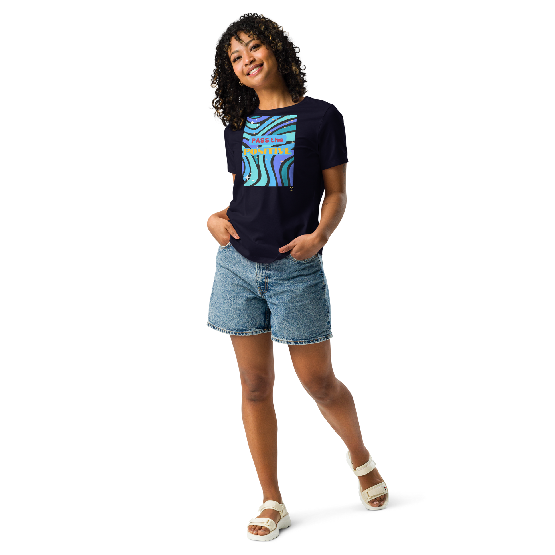 Ocean Bliss T-Shirt - Women’s Relaxed Fit - Navy
