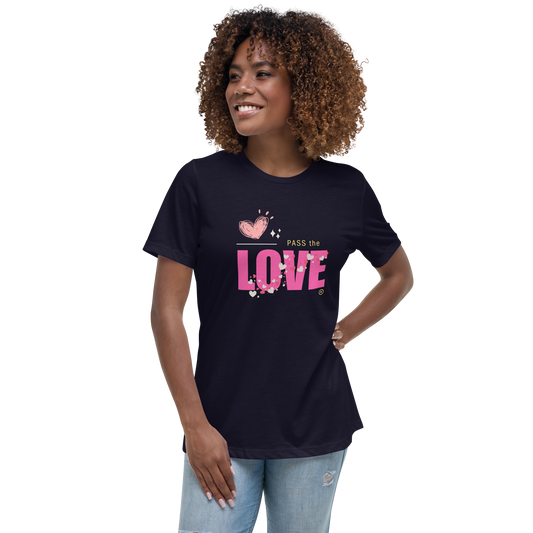 Pink Love T-Shirt - Women's Relaxed - Navy