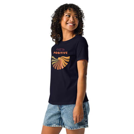 Happy Sun T-Shirt - Women's Relaxed - Navy
