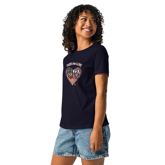 Heart T-Shirt - Women's Relaxed - Navy