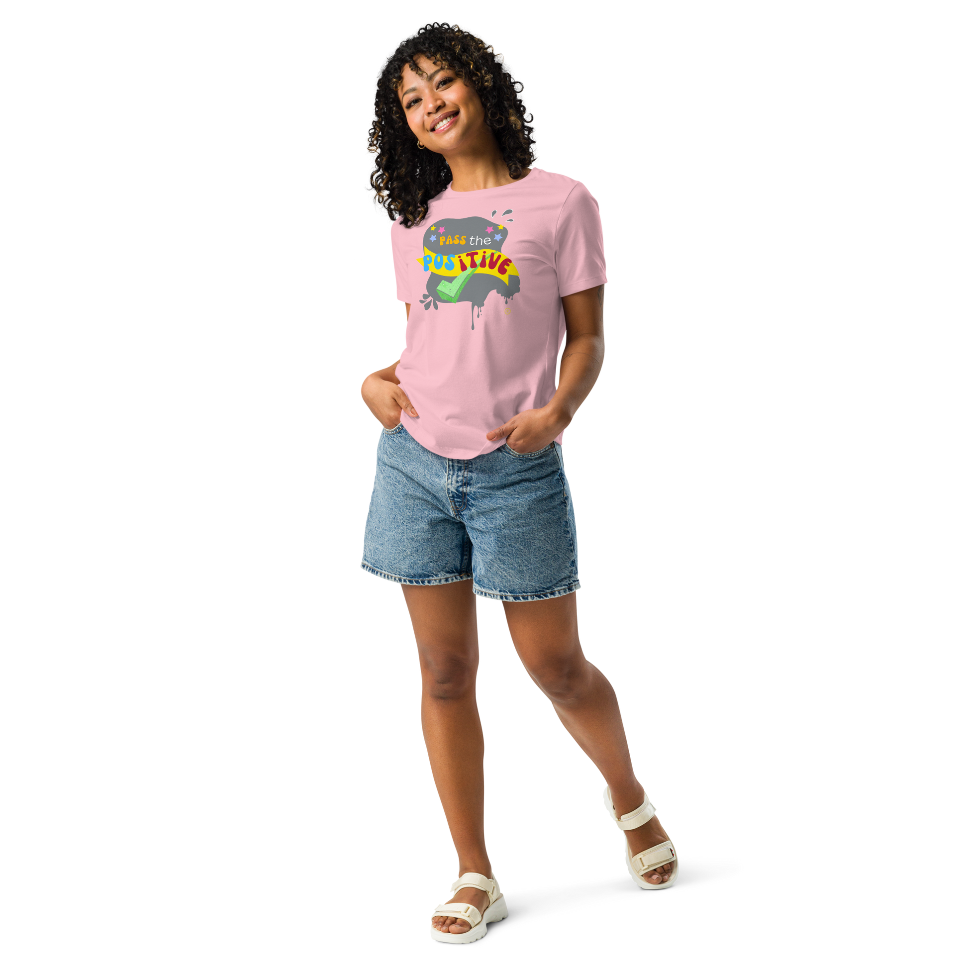 Stone Groove T-Shirt - Women’s Relaxed Fit Tee - Pink
