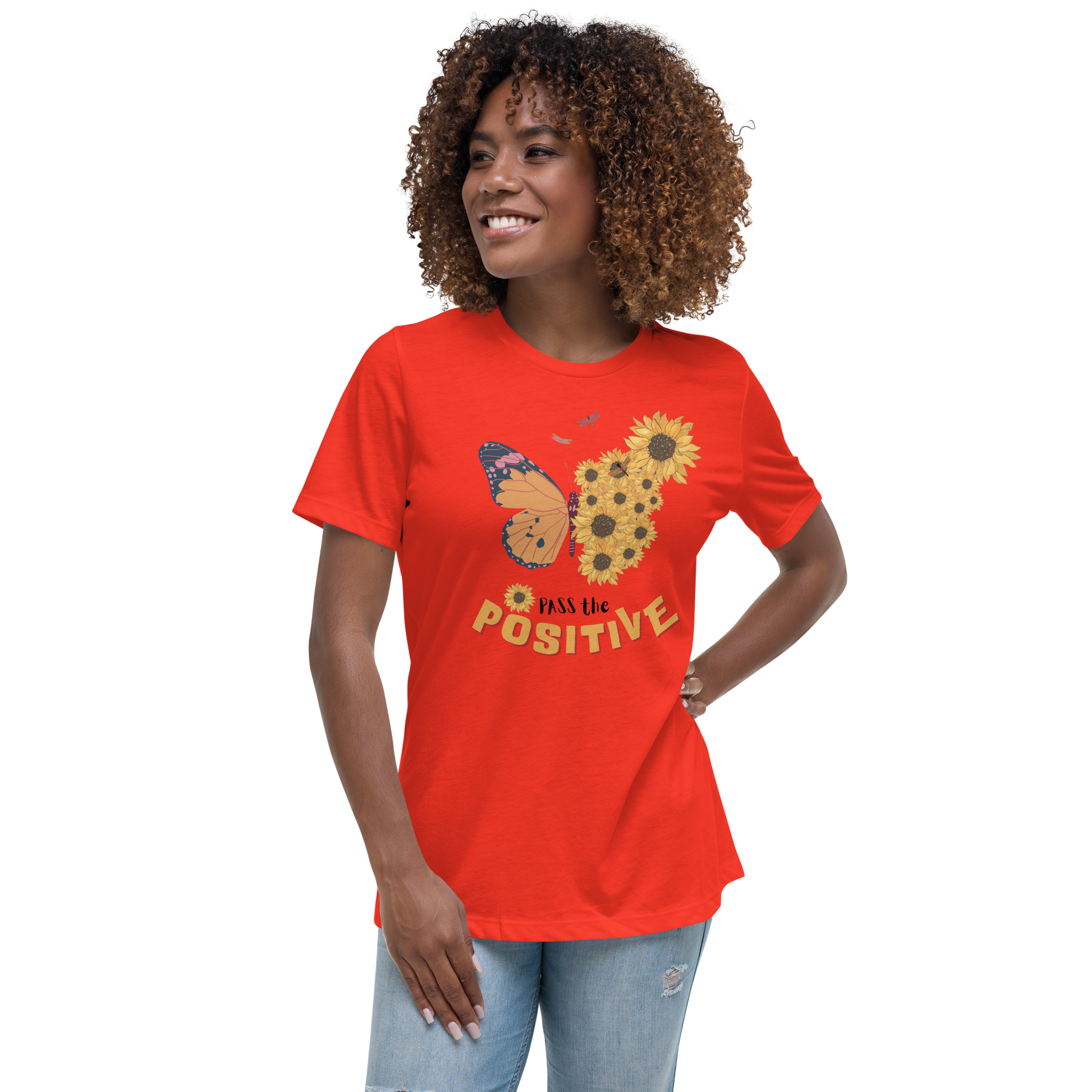 Cute Butterfly T-Shirt - Women's Relaxed - Poppy