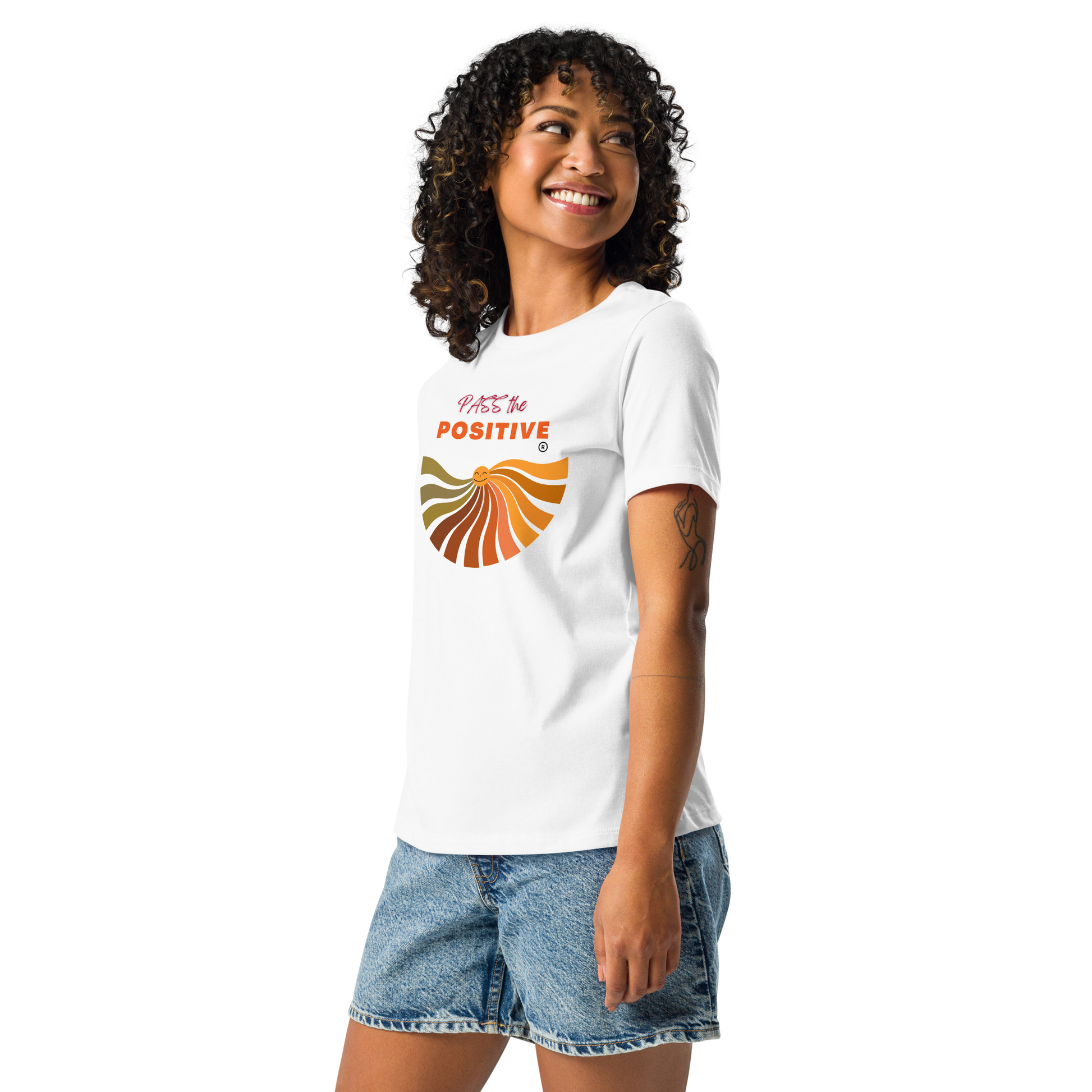 Happy Sun T-Shirt - Women's Relaxed - White