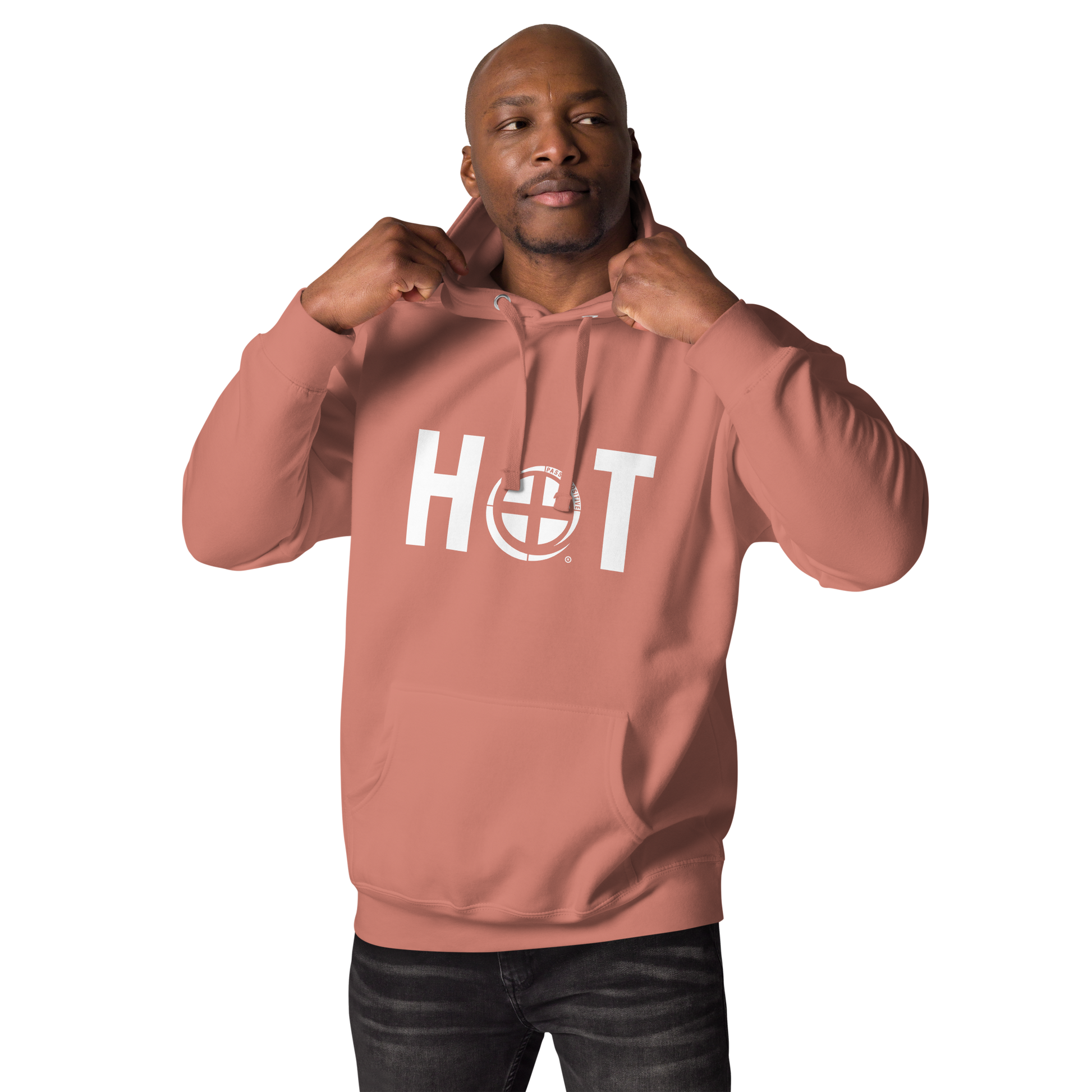 Hot Hoodie - Pass the Positive - Dusty Rose