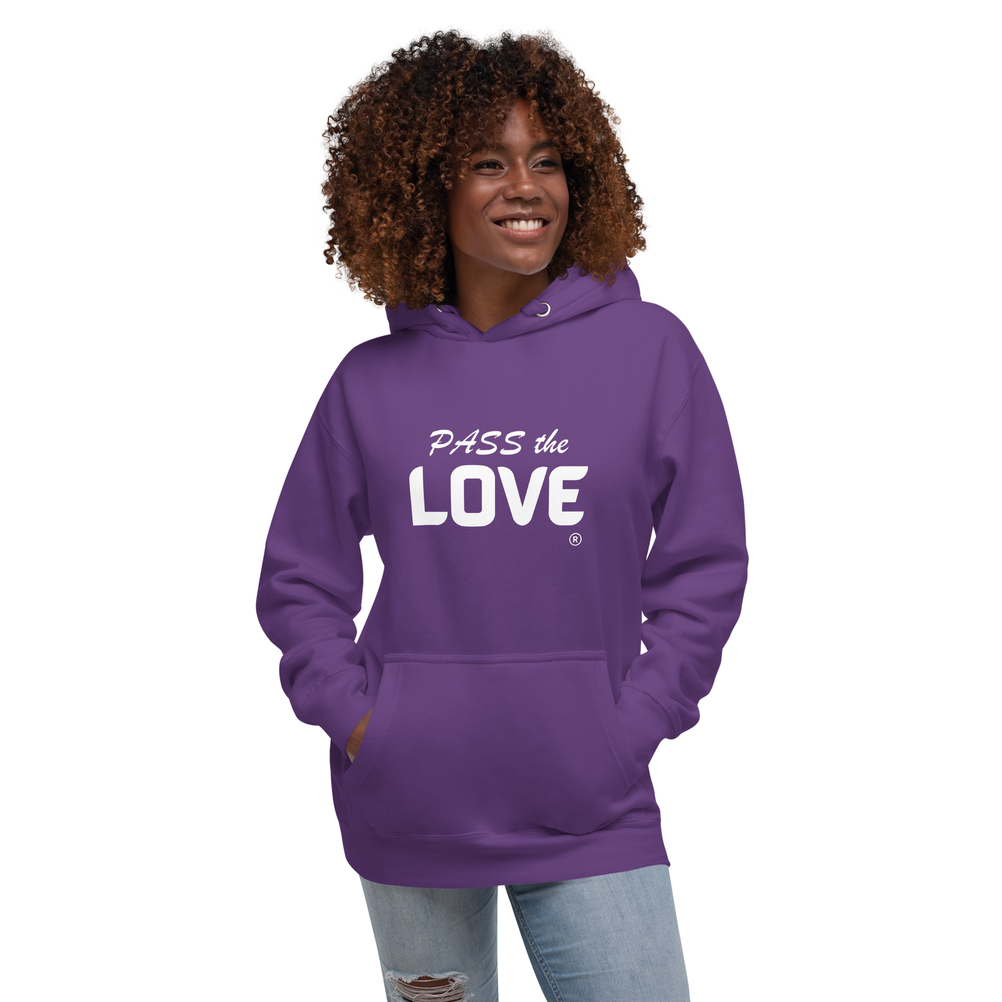 unisex-premium-hoodie-purple-front-pass-the-love