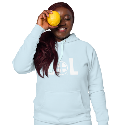 LOL Hoodie - Pass the Positive - Sky Blue