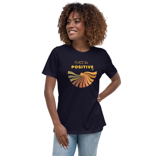 Aesthetic Sun T-Shirt - Women's Relaxed T-Shirt - Navy